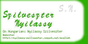 szilveszter nyilassy business card